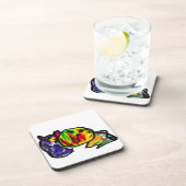 Wartend Schwarzer Herbst Getränkeuntersetzer (Rechte Seite)