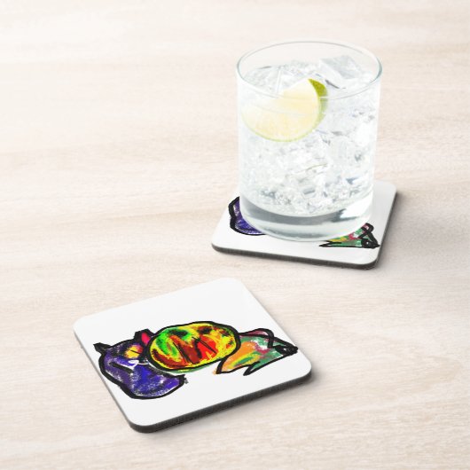 Wartend Schwarzer Herbst Getränkeuntersetzer (Rechte Seite)