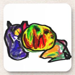 Wartend Schwarzer Herbst Getränkeuntersetzer