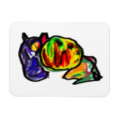 Wartend Schwarzer Herbst Magnet (Horizontal)