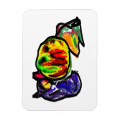 Wartend Schwarzer Herbst Magnet (Vertikal)