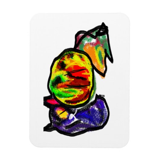 Wartend Schwarzer Herbst Magnet (Vertikal)