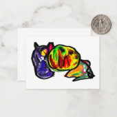 Wartend Schwarzer Herbst Mitteilungskarte (Vorderseite/Rückseite Beispiel)