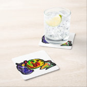 Wartend Schwarzer Herbst Rechteckiger Pappuntersetzer (Vor Ort)