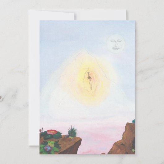 Wartercolor fantastische Welt ein wunderbares Märc Einladung (Vorderseite)