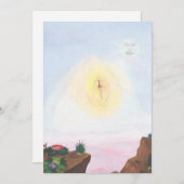 Wartercolor fantastische Welt ein wunderbares Märc Einladung (Vorne/Hinten)