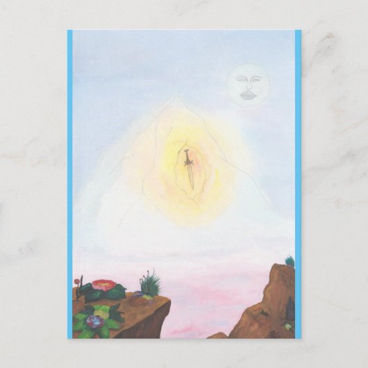 Wartercolor fantastische Welt ein wunderbares Märc Postkarte (Vorderseite)