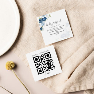 Wartercolor Floral QR Code Hochzeitsradarkarte