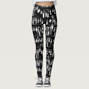 Warteschlange, mehr Warteschlange gefickt.Schwarze Leggings
