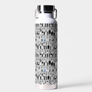 Warteschlange, mehr Warteschlange LGrey BG Trinkflasche