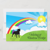 Wartete an der Regenbogen-Brücke Pitbulls Einladung (Vorderseite)