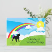 Wartete an der Regenbogen-Brücke Pitbulls Einladung (Stehend Vorderseite)