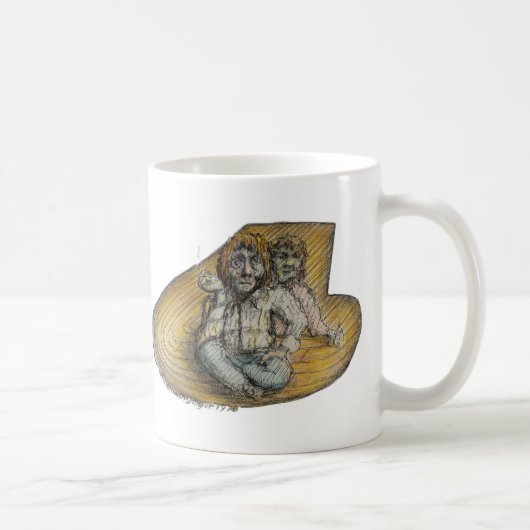 Wartete auf sechs - Tasse (Rechts)