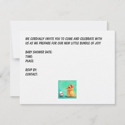 Wartete Baby-Duschen-Einladung Einladung (Rückseite)