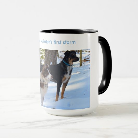 wartete den ersten Sturm des Winters Tasse (VorderseiteRechts)