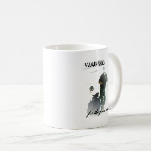 Wartete die Abschlussball-Datums-Tasse Kaffeetasse (VorderseiteRechts)