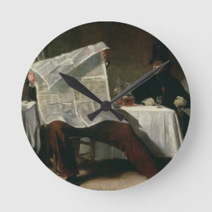 Wartete die Zeiten, 1831 (Öl auf Leinwand) Runde Wanduhr