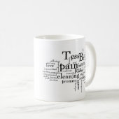 Wartete Frühlingswort-Wolken-Tasse Kaffeetasse (VorderseiteRechts)