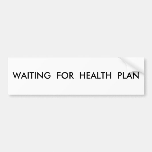 WARTETE GESUNDHEITS-PLAN AUTOAUFKLEBER (Vorne)
