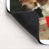 Wartete Sankt-WeihnachtsBeagle-Hundmousepad Mousepad (Ecke)