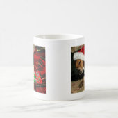 Wartete Sankt - WeihnachtsSnoopy Beagle-Hund Kaffeetasse (Mittel)