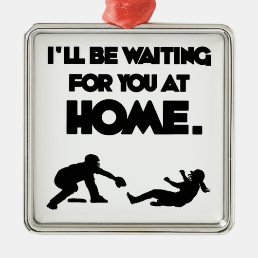 Wartete Sie Silbernes Ornament (Vorne)