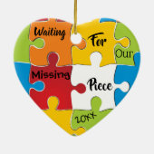 Wartete unser vermisstes Stück - Keramikornament (Hinten)