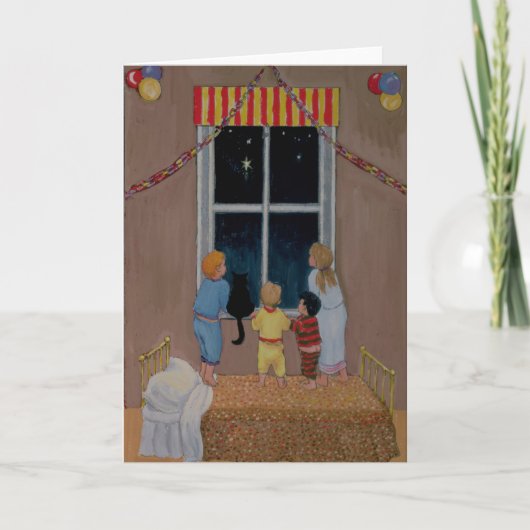 Wartete Vater-Weihnachten Feiertagskarte (Vorderseite)