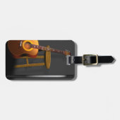 Wartete Zugaben-Gitarren-Schemel und Mike Gepäckanhänger (Vorderseite horizontal)