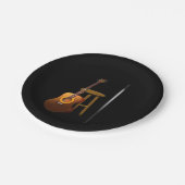 Wartete Zugaben-Gitarren-Schemel und Mike Pappteller (Schrägansicht)