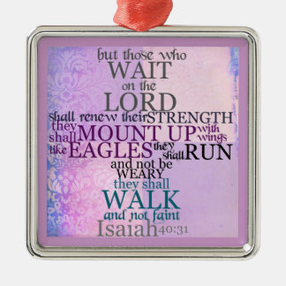 Wartezeit auf dem 40:31 Lords Scripture Jesaja Silbernes Ornament