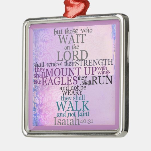 Wartezeit auf dem 40:31 Lords Scripture Jesaja Silbernes Ornament (Links)