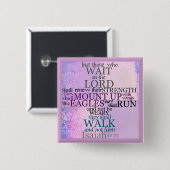 Wartezeit auf dem Lord (Jesaja-40:31) Button (Vorne & Hinten)