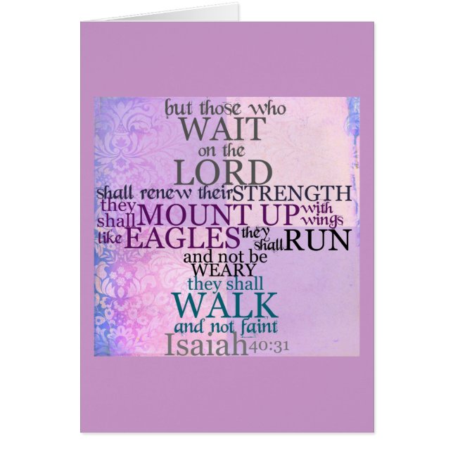 Wartezeit auf dem Lord Scripture (Jesaja-40:31) (Vorne)