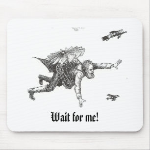 Wartezeit: Fliegen-Mann Mousepad