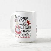 Wartezeit Frau Weihnachtsmann für Sankt Kaffeetasse (Vorderseite Links)