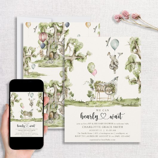 Wartezeit Herzerkrankung & Sehen Sie Mädchen Baby Einladung