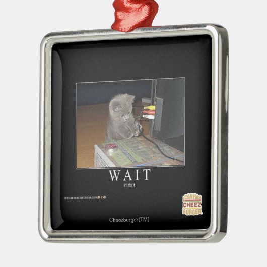 Wartezeit Silbernes Ornament (Links)