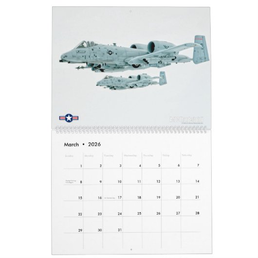 WARTHOG - A-10C-Thunderbolzen II Kalender (Mär 2026)