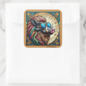 Warthog-Aufkleber Quadratischer Aufkleber (Tasche)