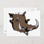 Warthog Head Postkarte (Vorne/Hinten)