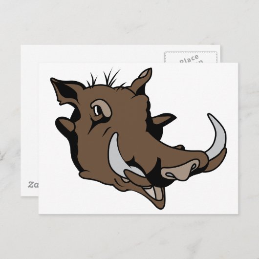 Warthog Head Postkarte (Vorne/Hinten)