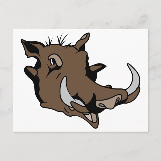 Warthog Head Postkarte (Vorderseite)