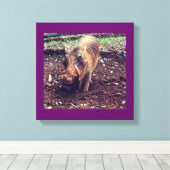 Warthog in Kenia Leinwanddruck (Insitu (Holzboden))