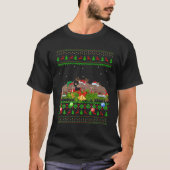 Warthog Lover Xmas Lighting Santa Ugly Warthog Chr T-Shirt (Vorderseite)