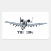 Warthog Rechteckiger Aufkleber (Vorderseite)