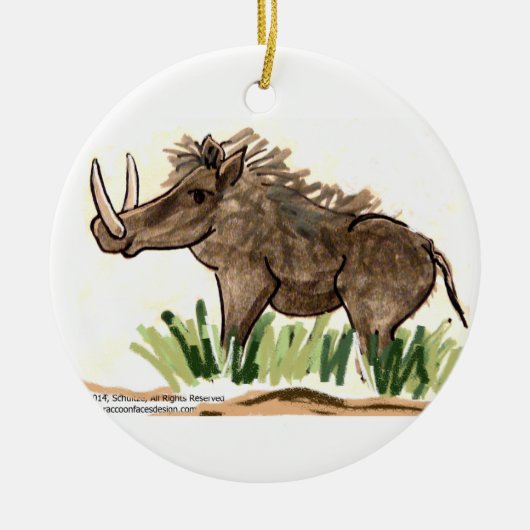 Warthog Verzierung Keramikornament (Vorne)