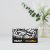 Wartung, Bau, Handyman-Visitenkarte Visitenkarte (Stehend Vorderseite)