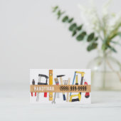 Wartung, Bau, Handyman-Visitenkarte Visitenkarte (Stehend Vorderseite)