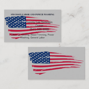 Wartung der amerikanischen Flagge Visitenkarte